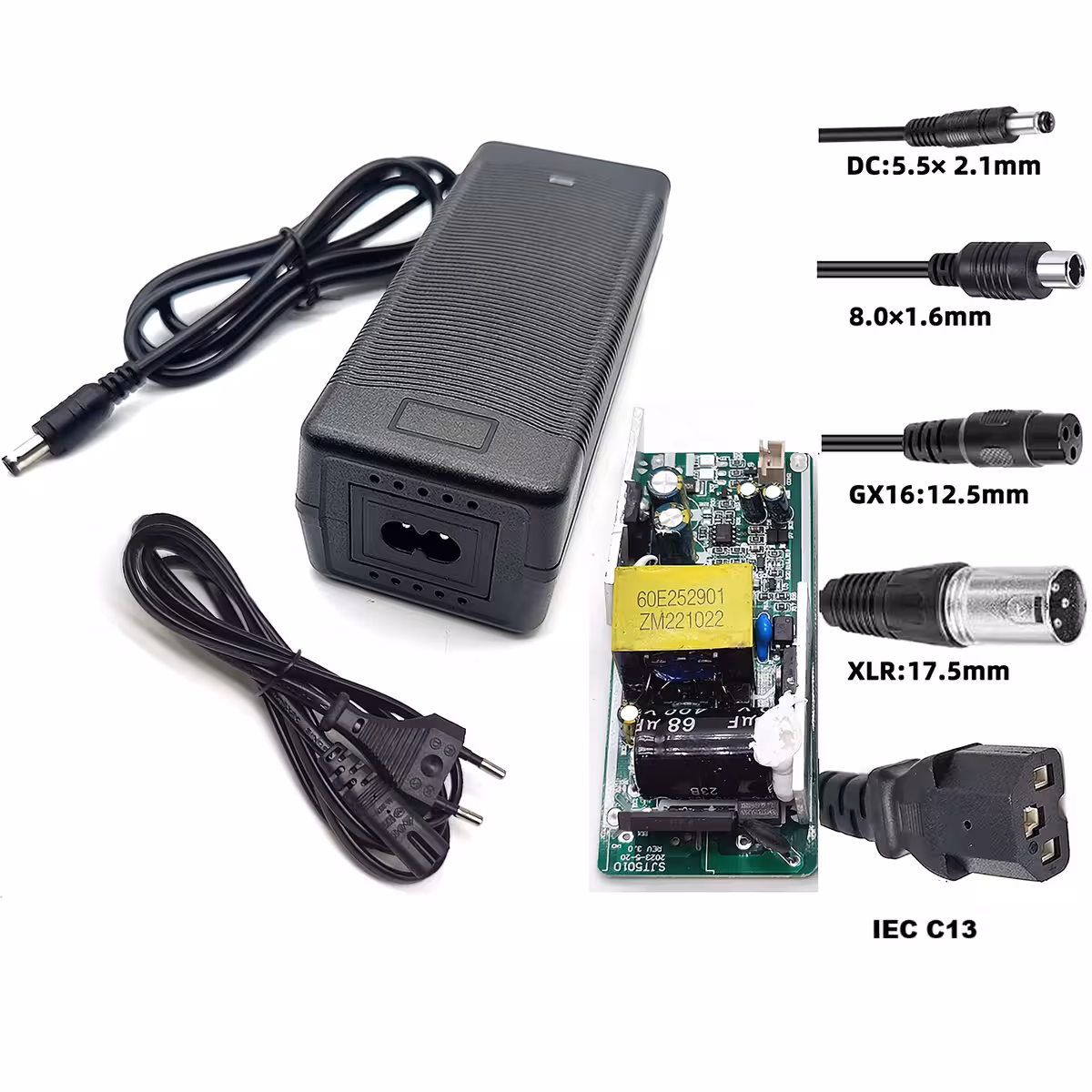 Carregador de alto desempenho para patinetes e bicicletas elétricas 52V–58,8V com corrente 2A
