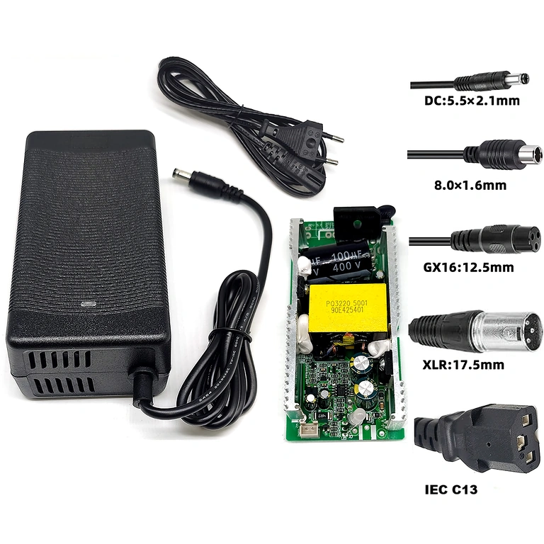 Carregador multifuncional 60V Carregador 60V–67,2V 2A compatível com diversos veículos elétricos, CityCoco, Harley, patinetes e bicicletas