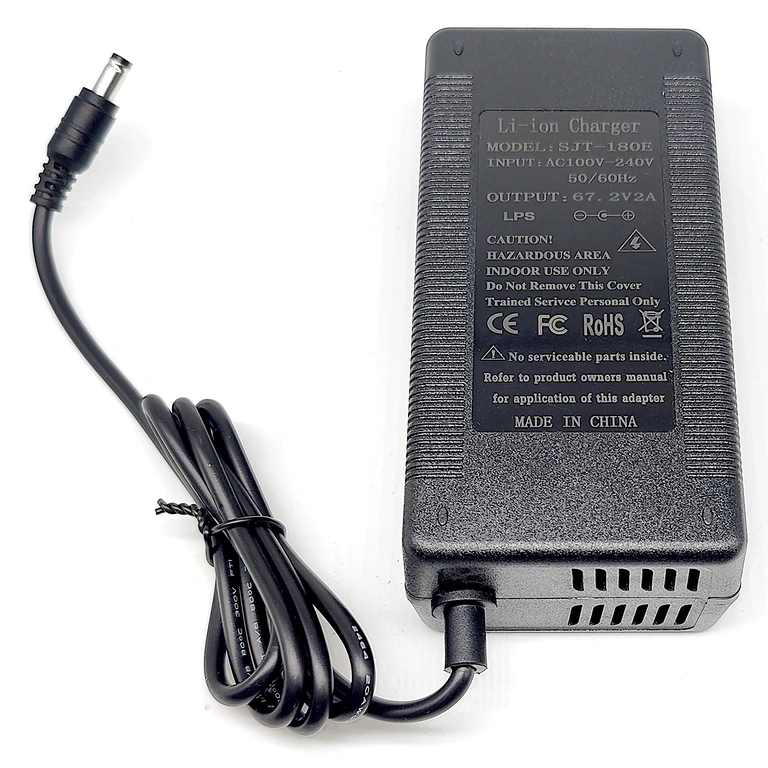 Carregador inteligente 60V / 67.2V Carregador inteligente para patinetes, bicicletas e scooters elétricas 60V, com proteção contra sobretensão e sobrecorrente