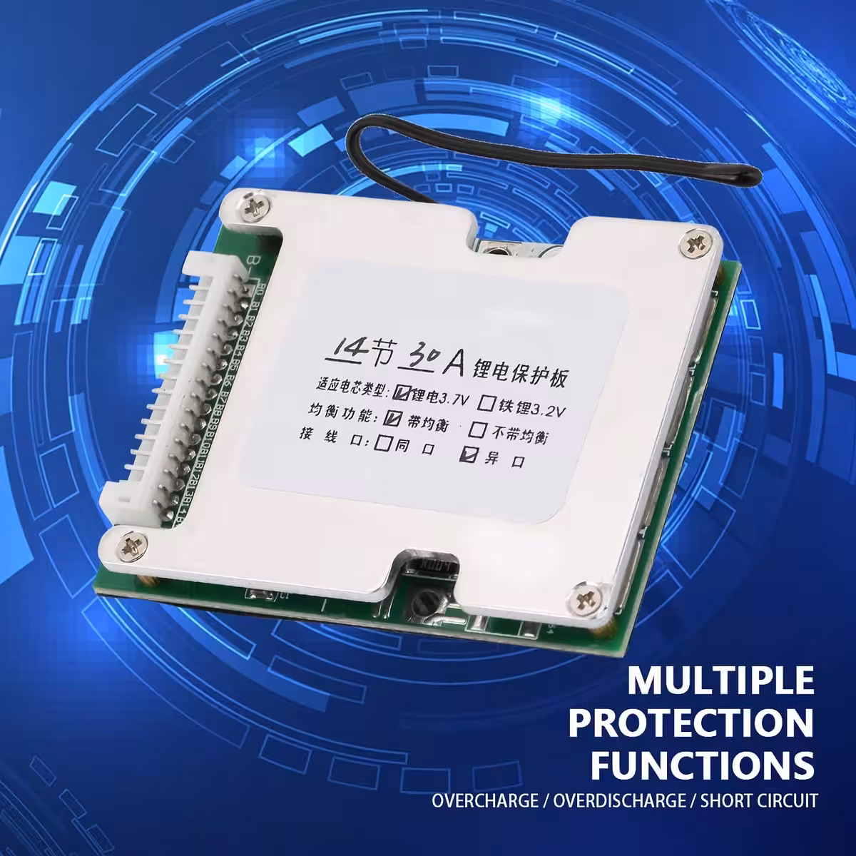 BMS 14S 52V para proteção de baterias Li-Ion de 52V usadas em patinetes