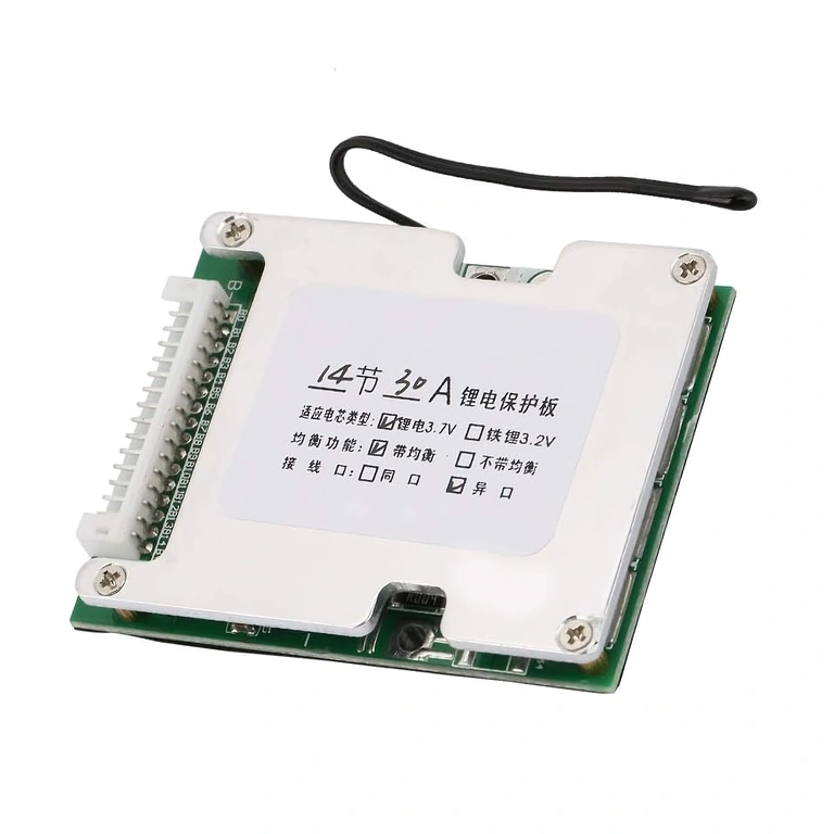 Circuito de proteção BMS 14S 52V Circuito inteligente BMS 14S 52V 30A com proteção contra sobrecarga e descarga