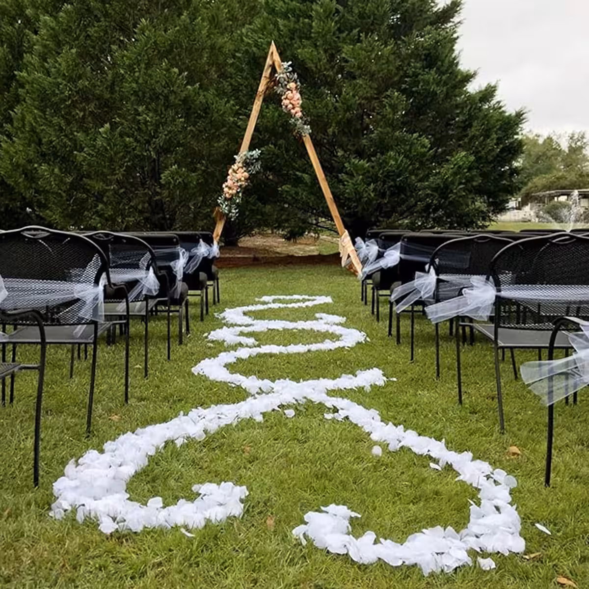 Conjunto com 500 pétalas artificiais brancas para casamento e eventos