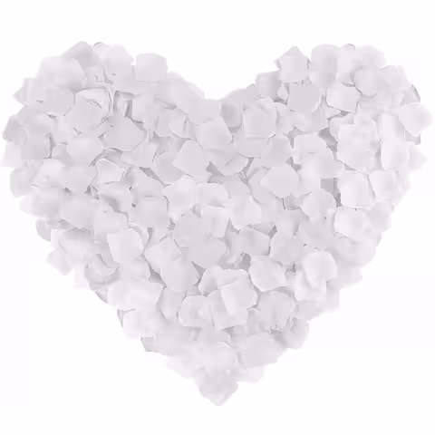 Pétalas de rosas artificiais brancas 500 unidades – decoração romântica para casamento e eventos