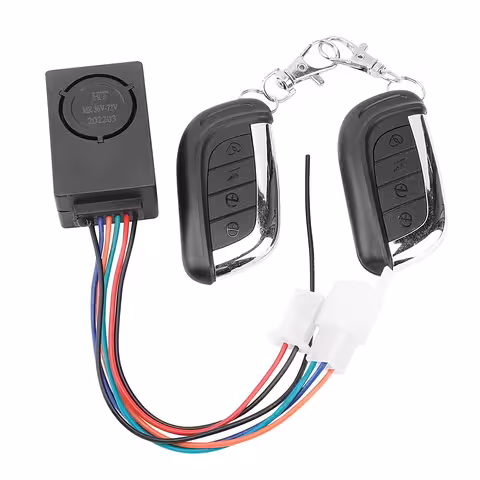 Alarme para scooter, bicicleta e scooter elétrico com controle remoto – proteção antifurto para Harley