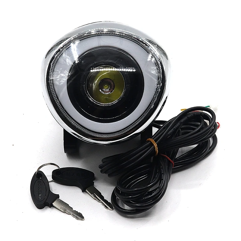 Iluminação LED para farol de scooter elétrico Citycoco e Harley 60V
