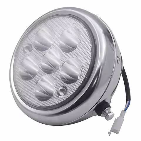 Farol LED Redondo 5 Polegadas para Scooter Elétrico, Moto, Citycoco e Harley – Iluminação 12V-80V