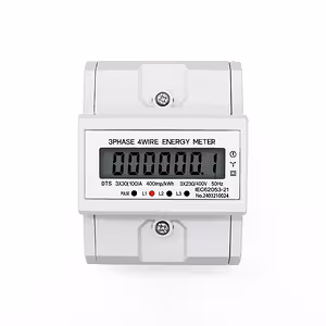 Detalhe do display LCD do medidor digital trifásico