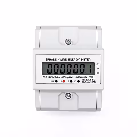 Medidor de Corrente Trifásico Digital para Energia Elétrica 380V – Monitoramento Preciso do Consumo