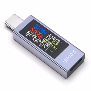 Multímetro USB C Tester KWS-2302C – vista frontal