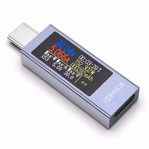Multímetro USB C Kowsi KWS-2302C – Testador Digital de Tensão, Corrente e Capacidade