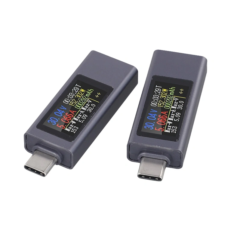 Portas USB-C de entrada e saída para medições