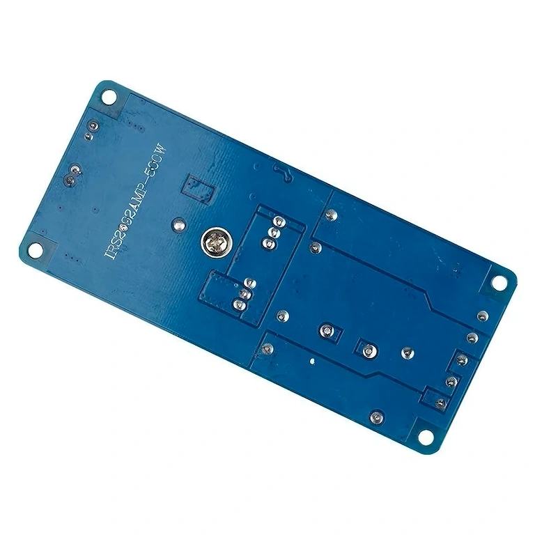 Vista traseira do kit amplificador mono 500W IRS2092