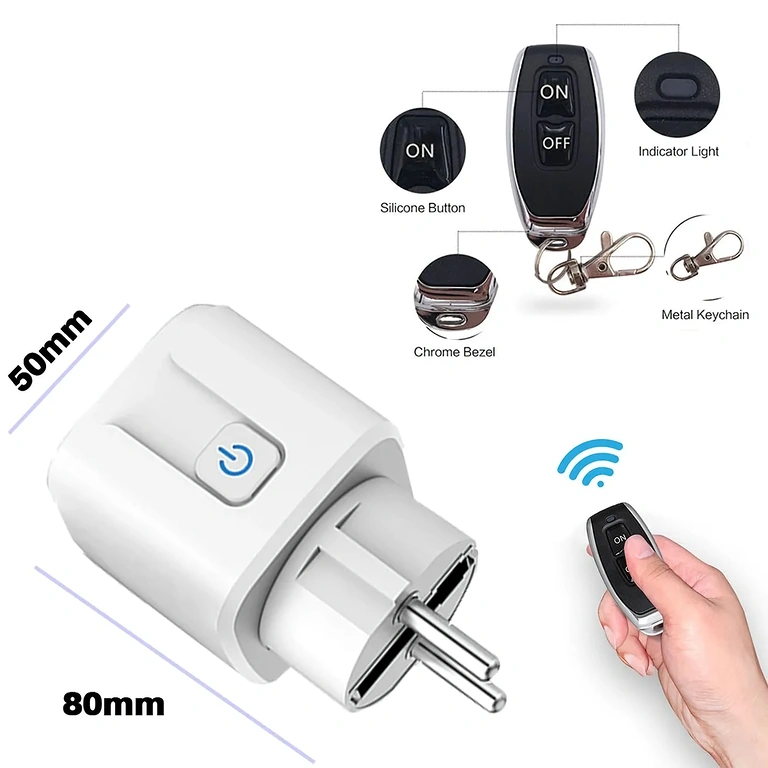 Tomada com comando RF433 para controlo de iluminação e aparelhos