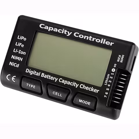 Testador de Baterias 18650 Li-Ion, LiPo, LiFe, NiMH, NiCd 2-7S – Verificação de Tensão e Capacidade