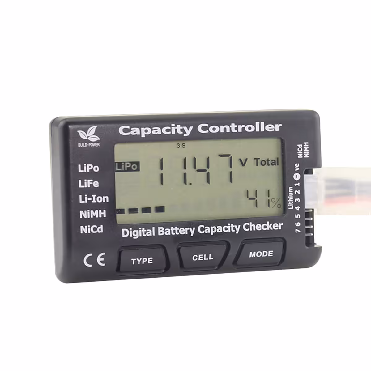 Analisador digital de baterias LiPo e Li-Ion para RC e hobby