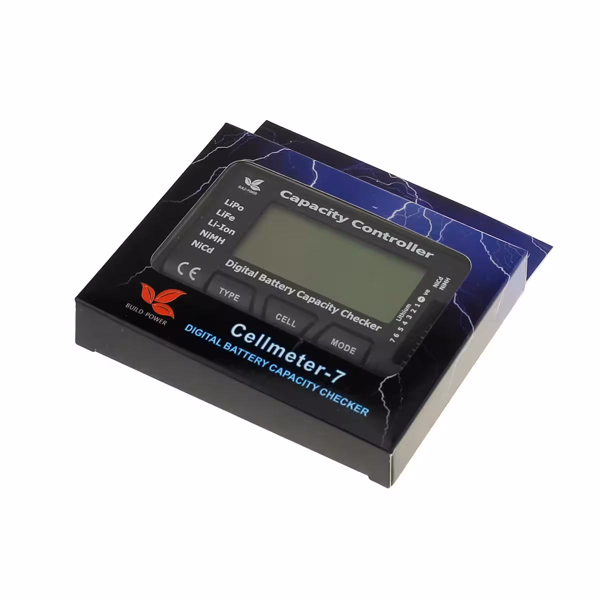 Tester digital com visor LCD para tensão total, maior e menor tensão das células