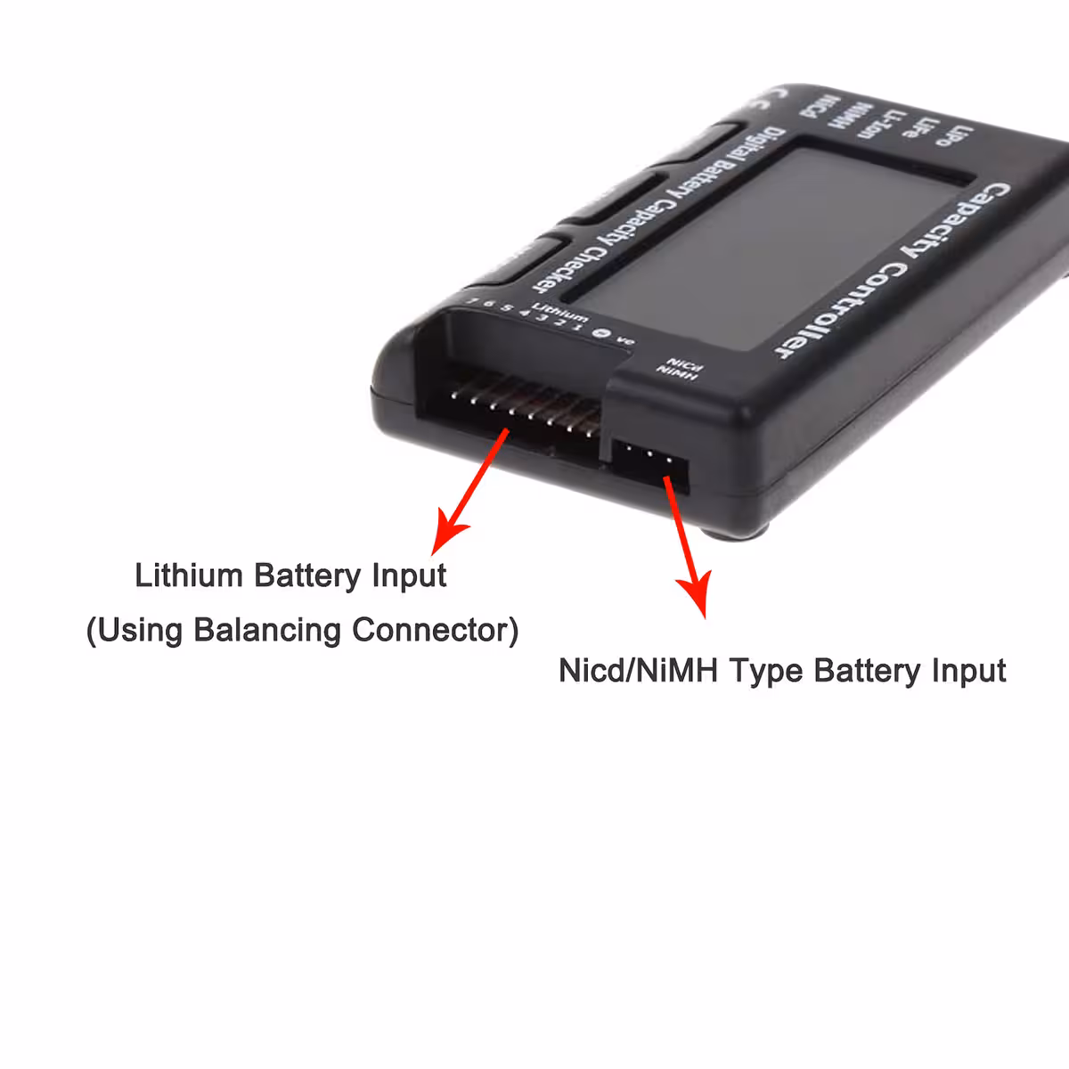 Tester de baterias NiMH e NiCd 4–7S para uso RC e hobby