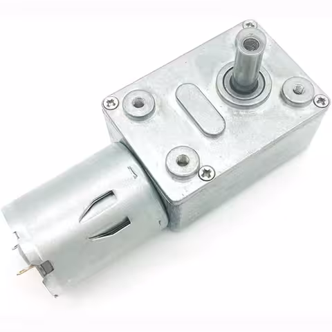 Motor com Redutor 12V GY-370 – Motor de Engrenagem, Baixa Rotação, Alto Torque e Função de Bloqueio