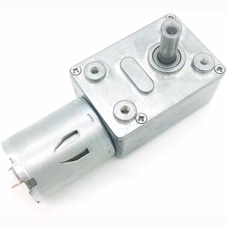 Motor com Redutor 12V GY-370 – Motor de Engrenagem, Baixa Rotação, Alto Torque e Função de Bloqueio