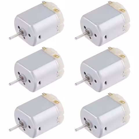 Conjunto 6 peças: Motor DC Mini 130 3V-6V para robôs, ventiladores e projetos DIY