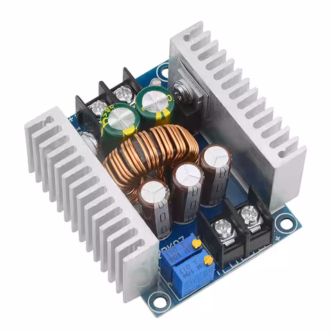 Step Down 20A 300W — Fonte DC-DC Redutora de Tensão Ajustável 6–40V → 1,2–36V, Módulo CC/CV