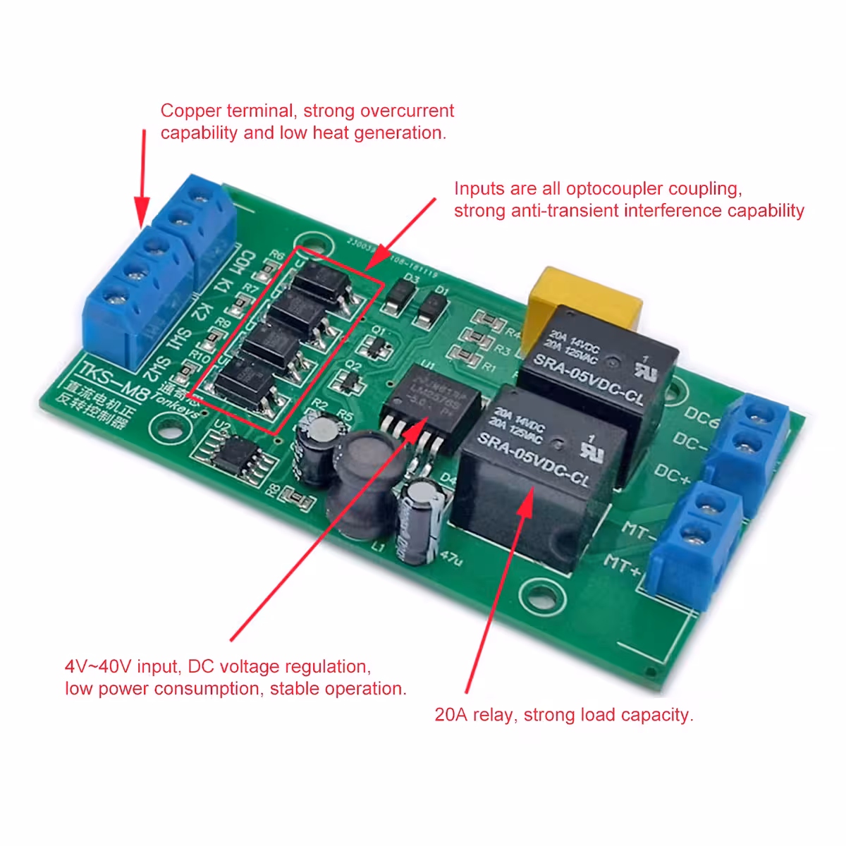Controlador de motor DC compatível com Arduino para inversão de sentido