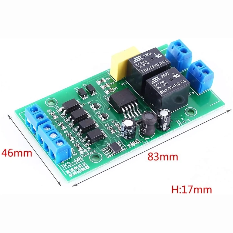 Controlador de velocidade + reversão para motor DC Controlador de velocidade e sentido para motor DC, 12V/24V