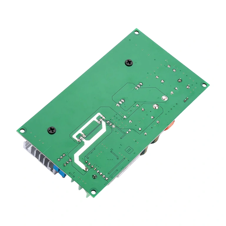 Módulo Buck DC12–80V 20A – traseira Vista traseira do módulo Buck DC12–80V 20A