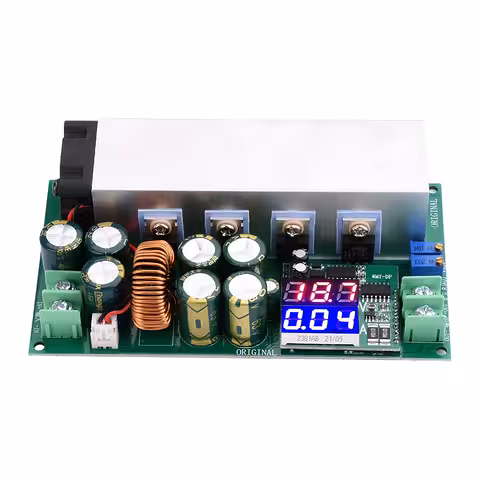 DC12-80V 20A Módulo Step-Down Ajustável 600W com Corrente Constante e Display Digital – Fonte Redutora de Tensão Premium