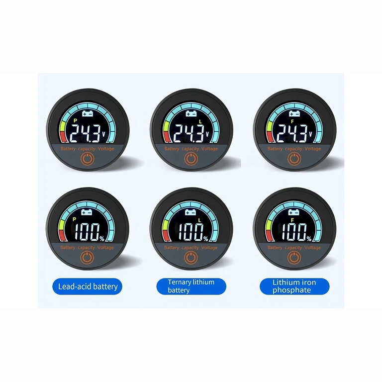 Indicador digital multivoltagem Indicador digital compatível com baterias Li-ion e LiFePO4 12V, 24V, 36V, 48V, 60V, 72V, visor de porcentagem de bateria e voltímetro para bicicleta, trotinete e scooter elétrica