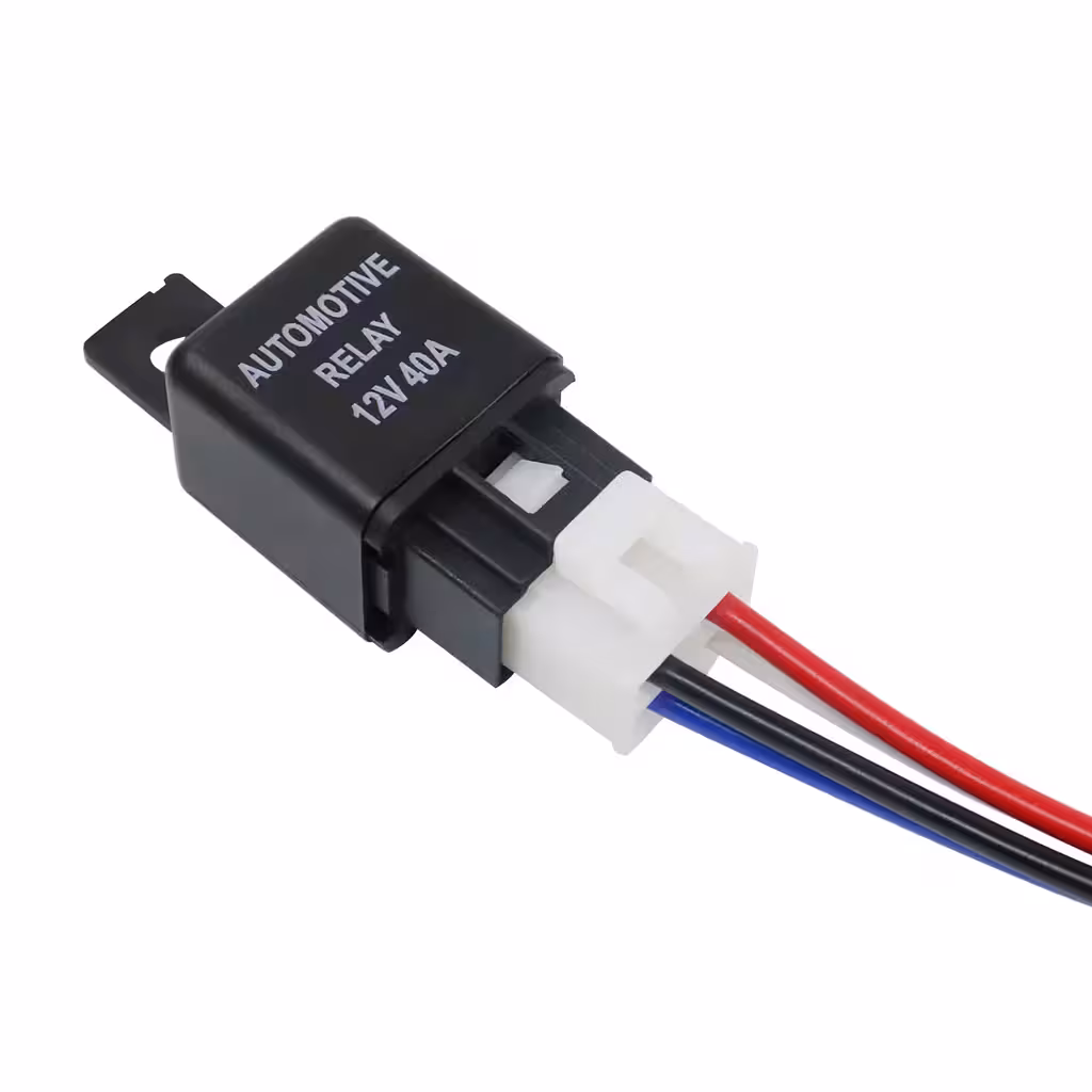 Relé Automotivo 12V 4 Pinos 40A com Soquete – Compatível com Sistemas Elétricos 12V