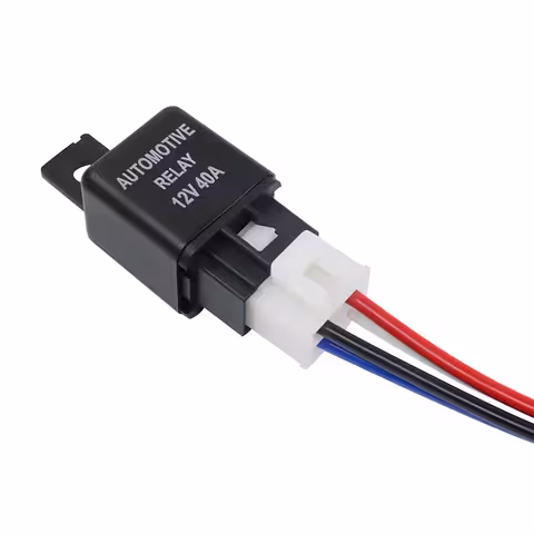 Relé Automotivo 12V 4 Pinos 40A com Soquete – Compatível com Sistemas Elétricos 12V