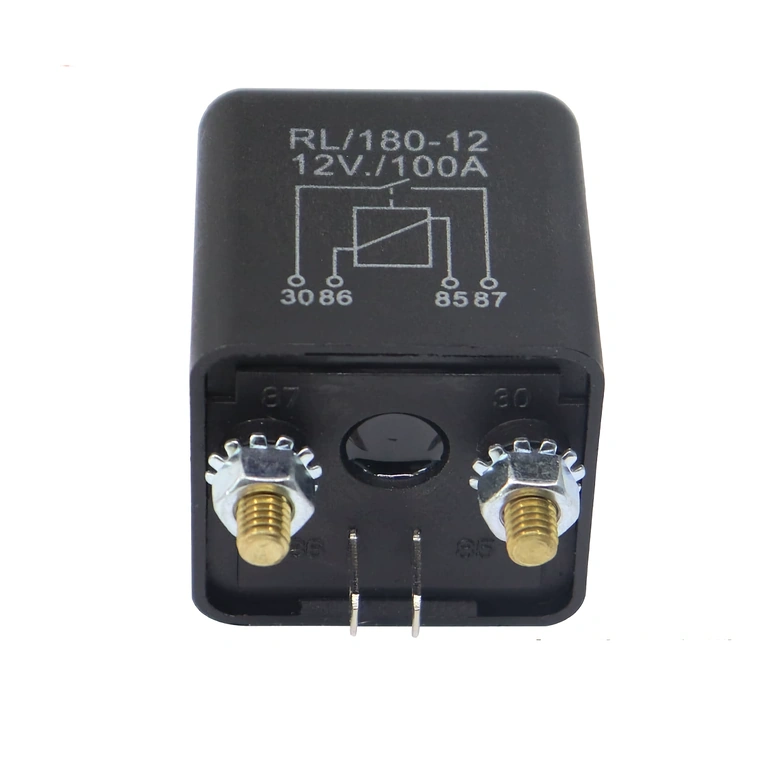 Relé automóvel 12V 100A – esquema dos pinos Esquema dos terminais do relé automotivo 12V 100A, 4 pinos NO