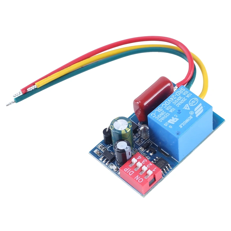Módulo de relé – componentes Componentes do módulo relé temporizador mecânico/analógico, visualização de detalhes