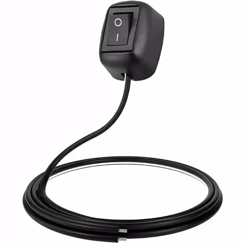 Botão ON/OFF Auto/Moto com Montagem Aparente – Interruptor 12V/24V DC, 10A Peak, Cabo 60cm