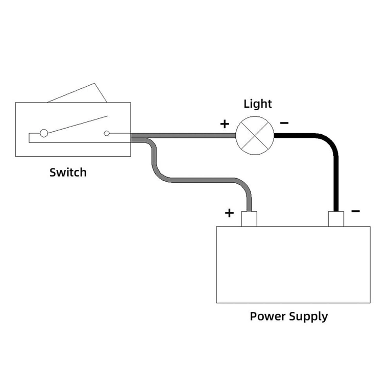 Fios AWG18 e conexões traseiras do interruptor