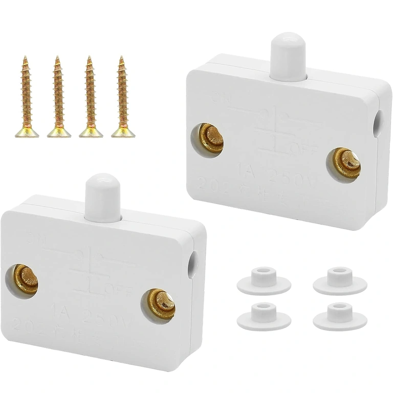 Conjunto de 2 interruptores – vista frontal Interruptor de porta de armário – vista frontal