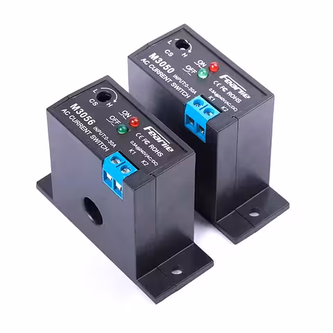 Sensor de Detecção de Corrente 0,2–30A – Relé Eletrônico NO/NC Ajustável, Módulo de Monitoramento e Proteção de Corrente