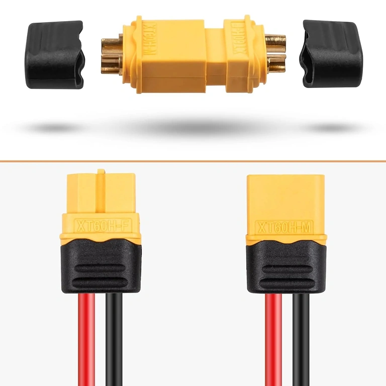 Conector macho + fêmea XT60H conectado para teste, conjunto de 5pcs