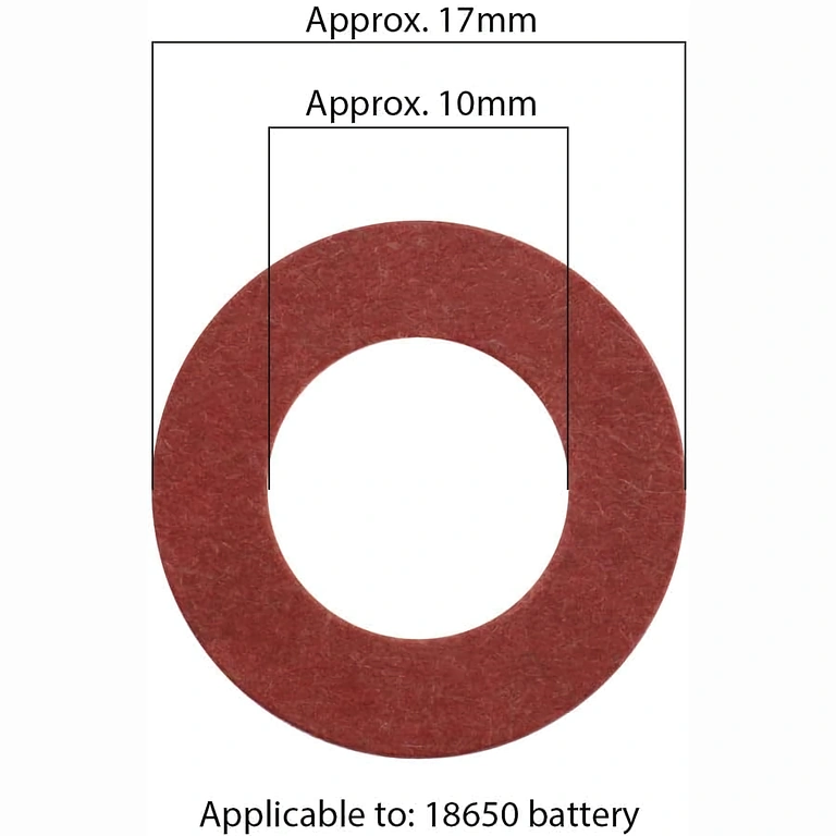 Dimensões exatas 17,8x10,5x0,3mm para folha isolante 18650