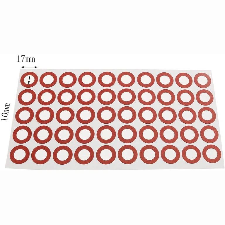 Folha isolante vermelha para o pólo positivo das baterias 18650