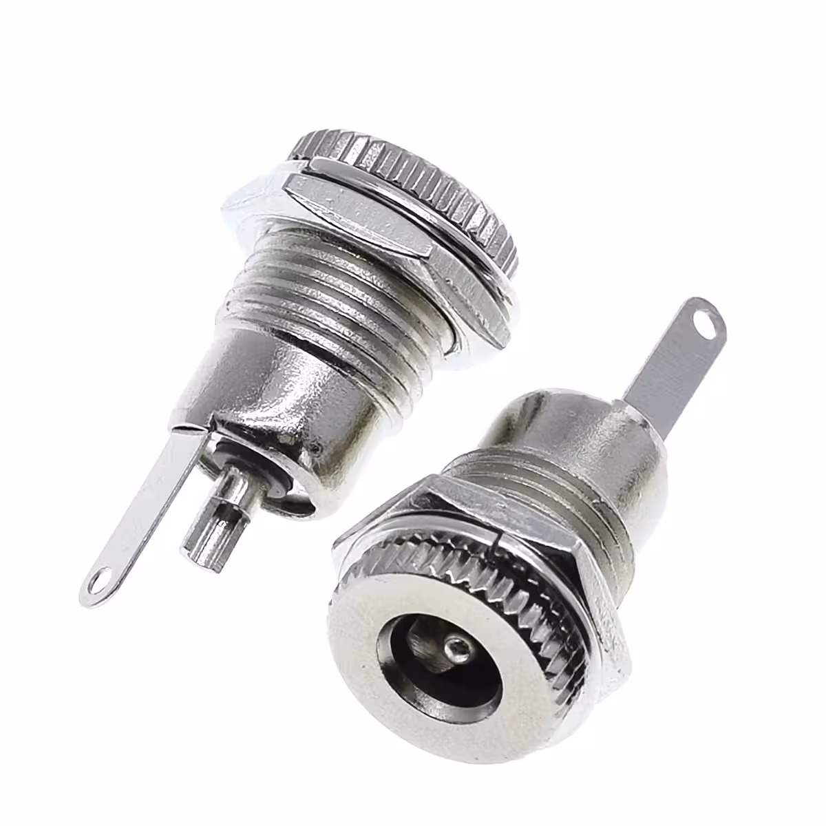 Conector fêmea DC 12V 5,5x2,1mm – vista traseira