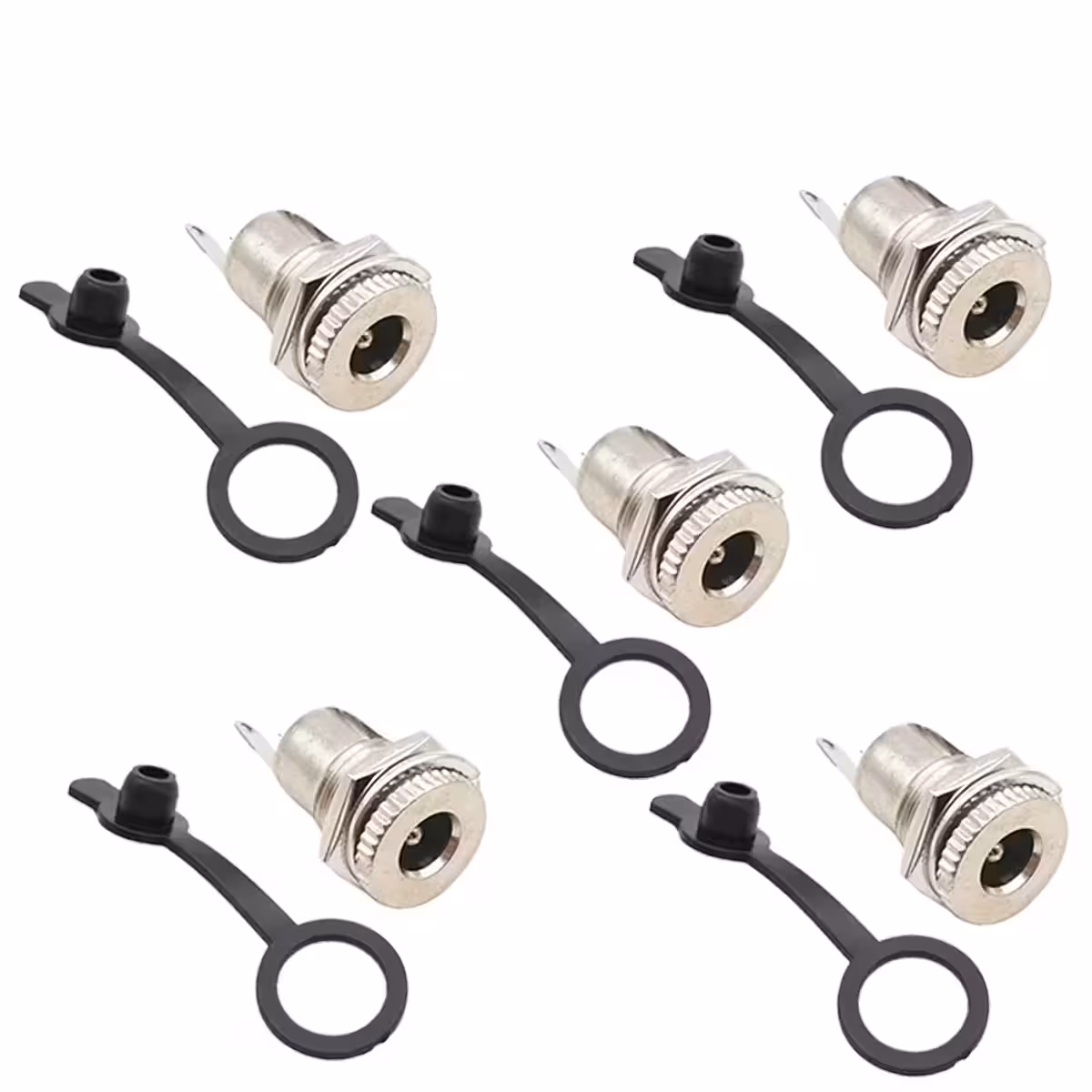 Conjunto completo de 5 conectores DC 12V 5,5x2,1mm – grupo