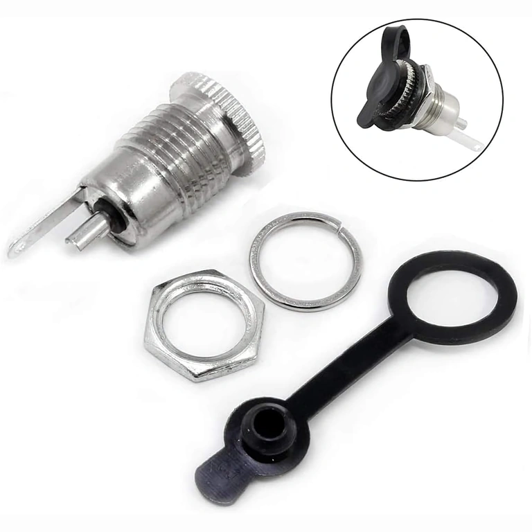 Embalagem do conector DC 12V 5.5x2.1mm Conjunto de 5 conectores DC 12V 5,5x2,1mm – embalagem