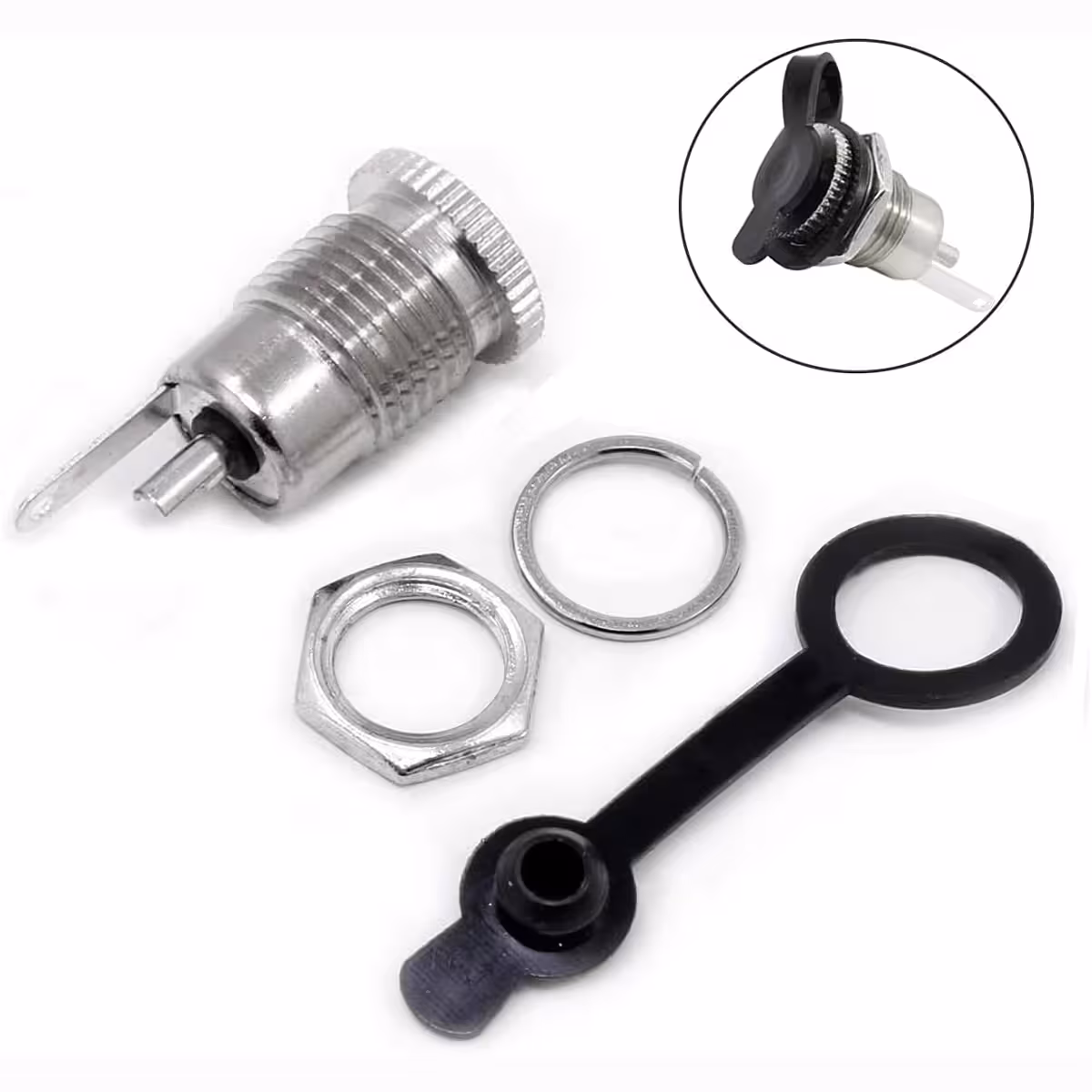 Conjunto de 5 conectores DC 12V 5,5x2,1mm – embalagem