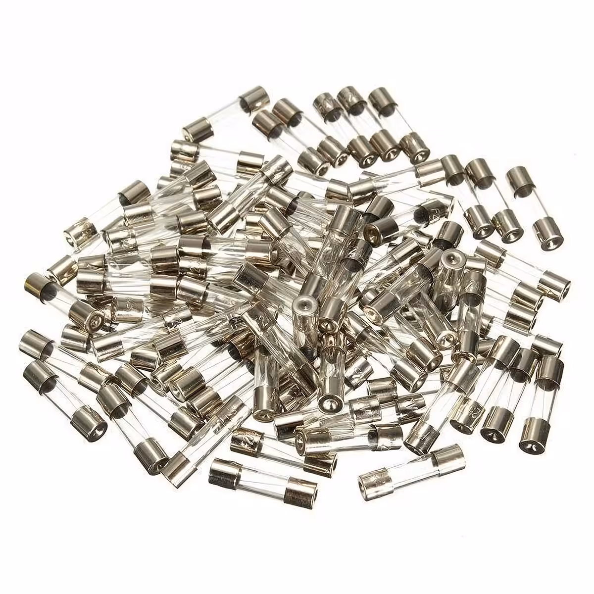 Conjunto de 100 fusíveis de vidro 10A 5x20mm – grupo