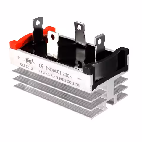 Ponte Retificadora Monofásica 50A 1200V com Dissipador – Ponte de Diodos com 4 Diodos para Retificação AC-DC