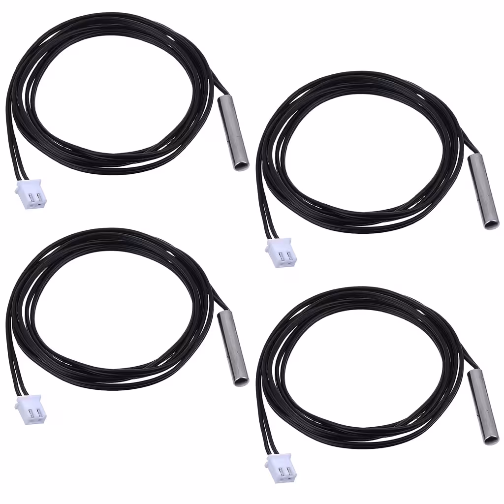 Conjunto 4 peças Sonda NTC 10K – Sensor NTC para Boiler, Caldeira, Ar Condicionado e Arduino
