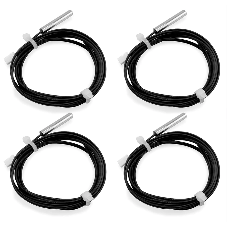 Conjunto de 4 peças – sonda NTC 10K para água Conjunto de 4 sondas NTC 10K para medição da temperatura da água