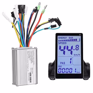 Imagem completa do kit controlador + display M5 para bicicleta elétrica 500W–1000W